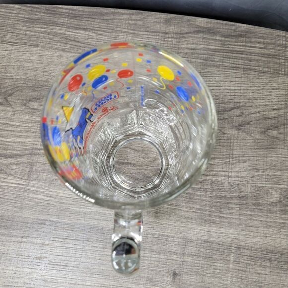 Spuds MacKenzie 1987 Clear Glass Thumbprint 32 oz. Party Animal‎ Beer Stein - Picture 5 of 8